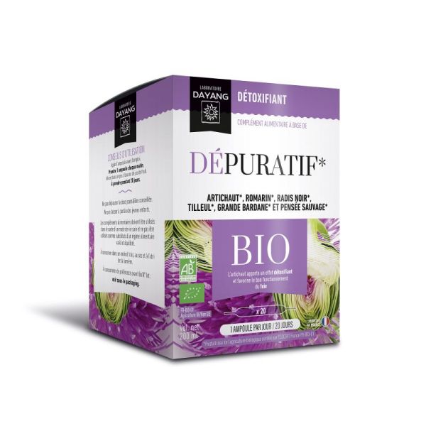 DAYANG DEPURATIF BIO Ampoules 20x 10ml - Détoxifiant, Confort Digestif, Hépatique, Intestinal