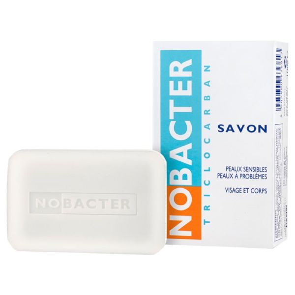 NOBACTER Savon 100g - Pain Nettoyant et Purifiant - Peaux Sensibles, à Problèmes