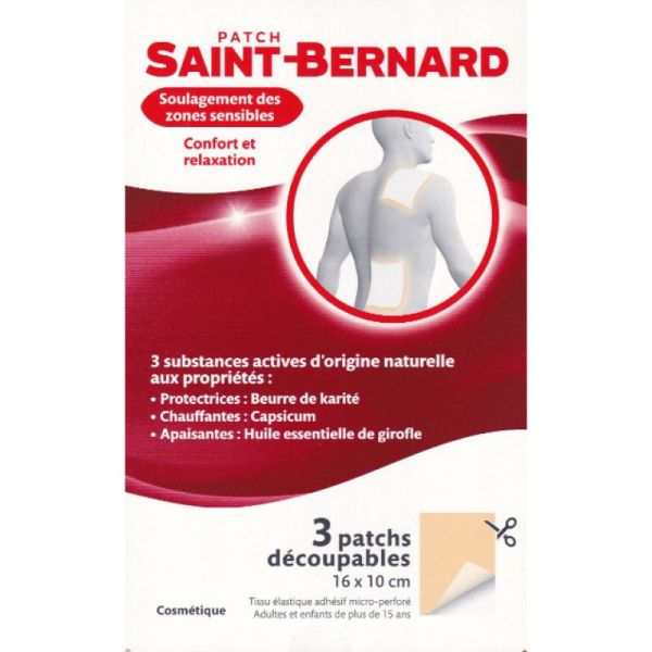 SAINT-BERNARD - Patch soulagement des zones sensibles - 16X10 CM