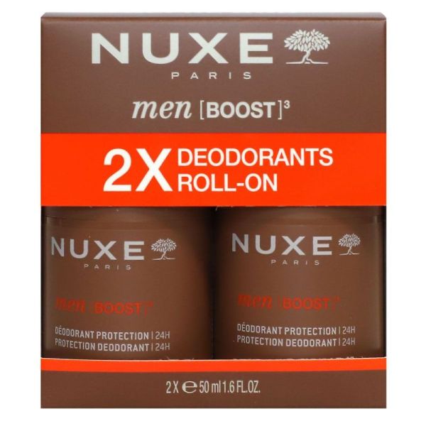 NUXE Men Boost deodorants roll-on protection 24h 2x50ml