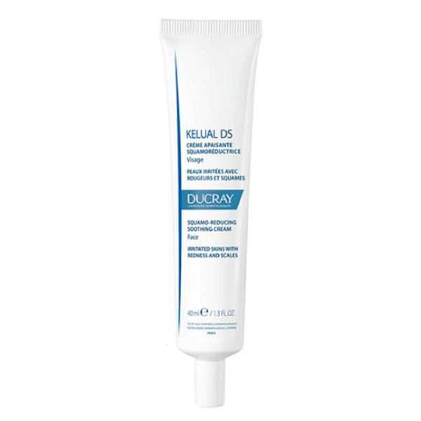 KELUAL DS Crème Apaisante Squamo-Réductrice 40ml - Peaux Irritées avec Rougeurs et Squames