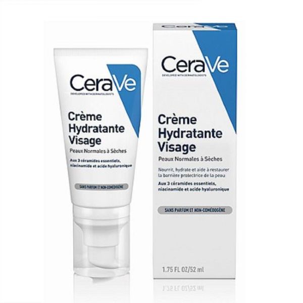 CERAVE Crème Hydratante Visage 52g - Peaux Normales à Sèches