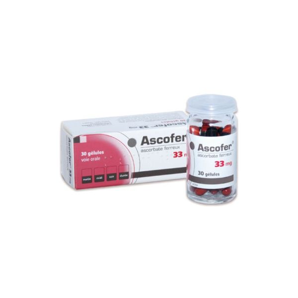 Ascofer 33 mg, 30 gélules