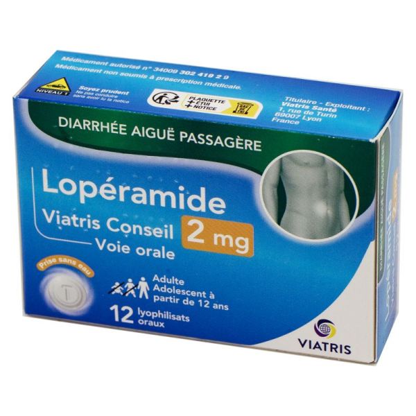 Lopéramide Viatris Conseil Lyophilisat oral 2 mg Bte/12