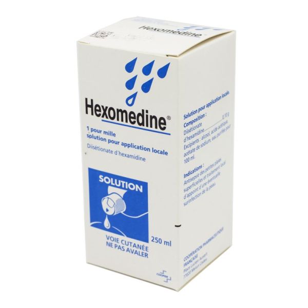 Hexomedine 0,01%, solution pour application locale - Flacon 250ml