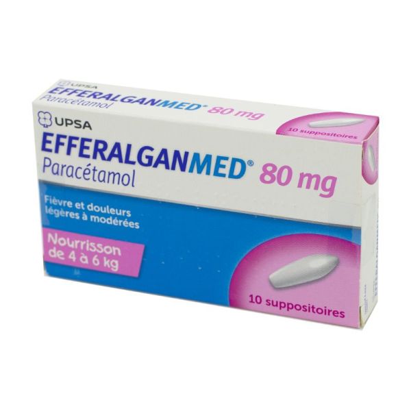 Efferalganmed 80 mg - 10 suppositoires