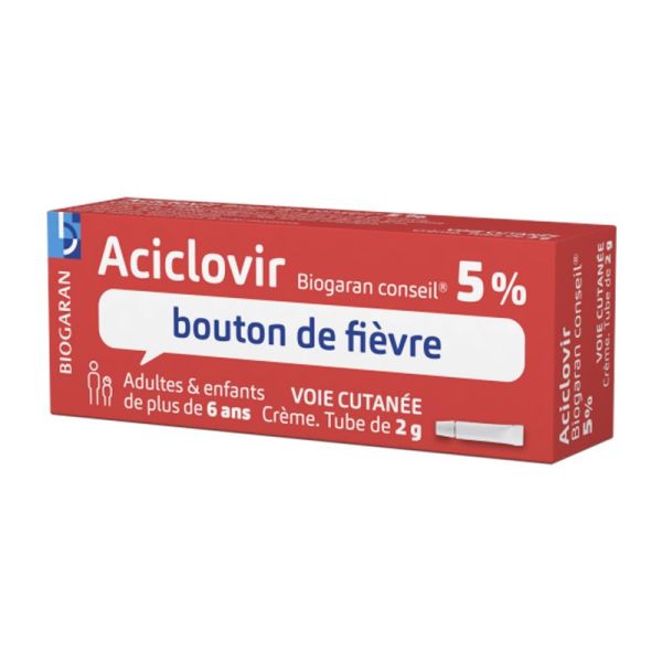 Aciclovir Biogaran Conseil 5%, crème - Tube de 2 g