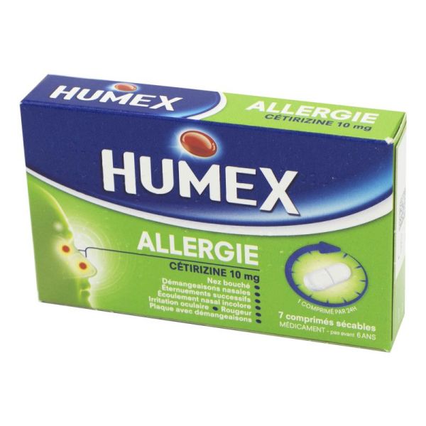 Humex Allergie Cétirizine 10 mg - 7 comprimés