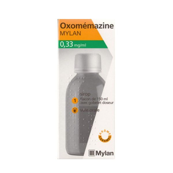 Oxomémazine Mylan sirop, avec sucre - Flacon 150ml
