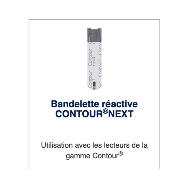 ASCENCIA - Bandelettes Réactives ContourNext No Coding - Electrodes sans Codage - Bte/100 Unités
