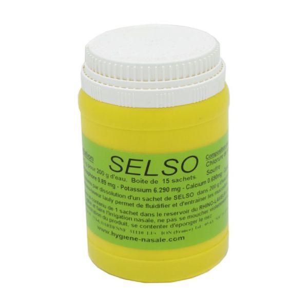 SELSO 15 Sachets de 2g, Préparation pour Soluté Nasal, Recharge pour  Appareil Rhino 3401573113291