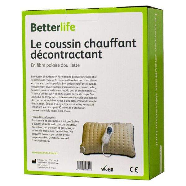 Pharmactiv BETTERLIFE le Coussin Chauffant Décontractant en Fibre