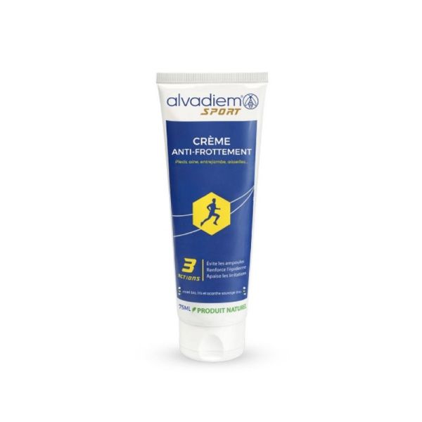 ALVADIEM SPORT Crème Anti-Frottements 75ml - Pieds, Aine, Entre-jambe, Aisselles