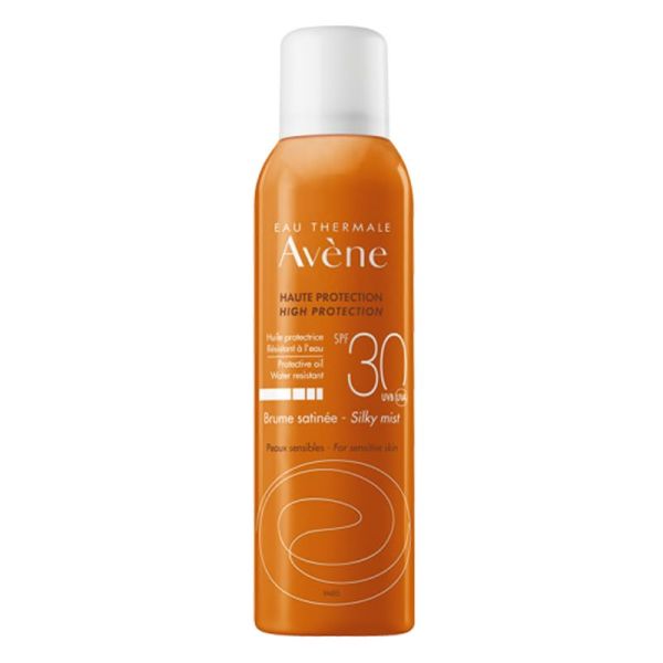 AVENE SOLAIRE Brume Satinée SPF30 Haute Protection Visage, Corps, Cheveux, Résistant à l' Eau 150ml