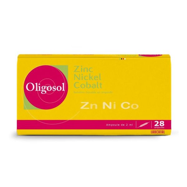 Oligosol Zinc-Nickel-Cobalt, solution buvable - 28 ampoules 2ml