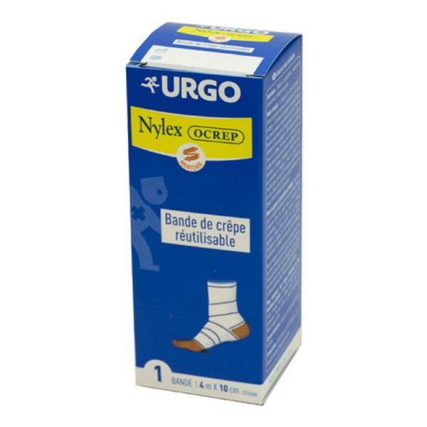 URGO NYLEX OCREP 4 m x 10 cm - 1 Bande de Crêpe Blanche 3664492014777 /  3401061110771