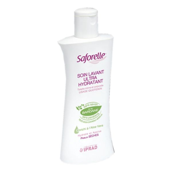 SAFORELLE 100ml Soin Lavant Ultra Hydratant - Sécheresse Intime, Muqueuses - Bardane, Aleo Vera