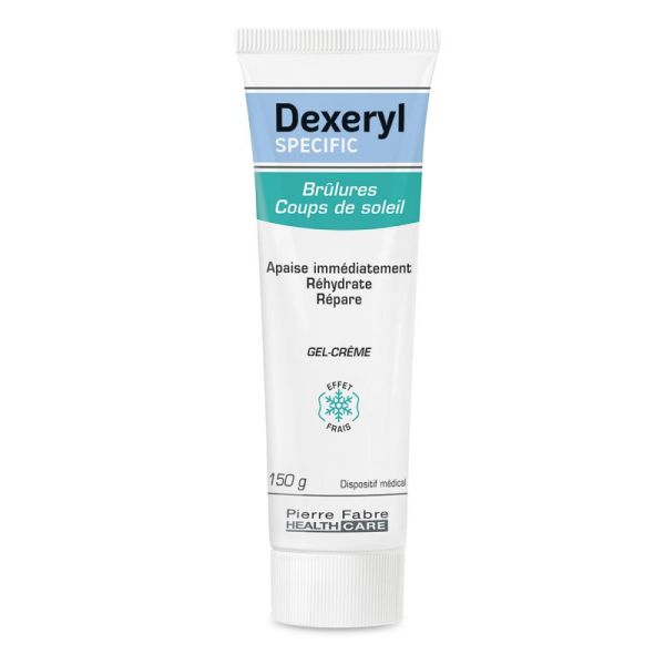 DEXERYL SPECIFIC 150g Gel Crème Brûlures, Coups de Soleil - Dès 24 Mois