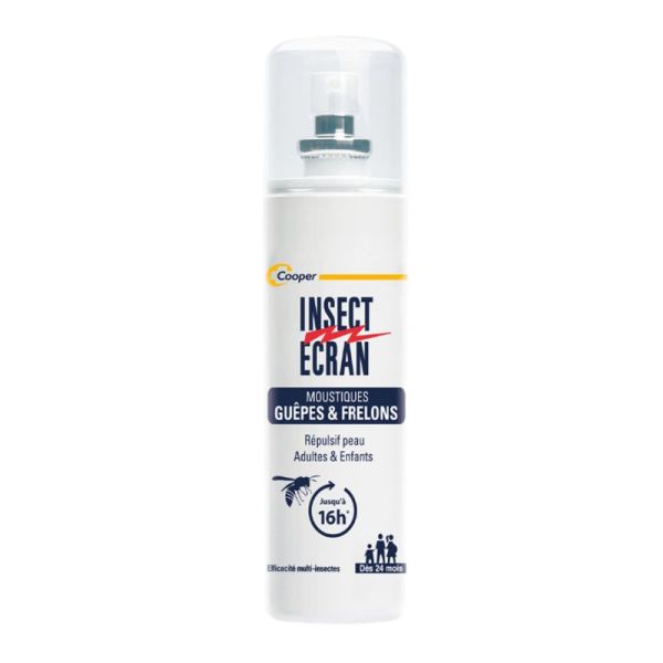 INSECT ECRAN Moustiques Guêpes Frelons 100ml - Répulsif Peau Dès 24 Mois