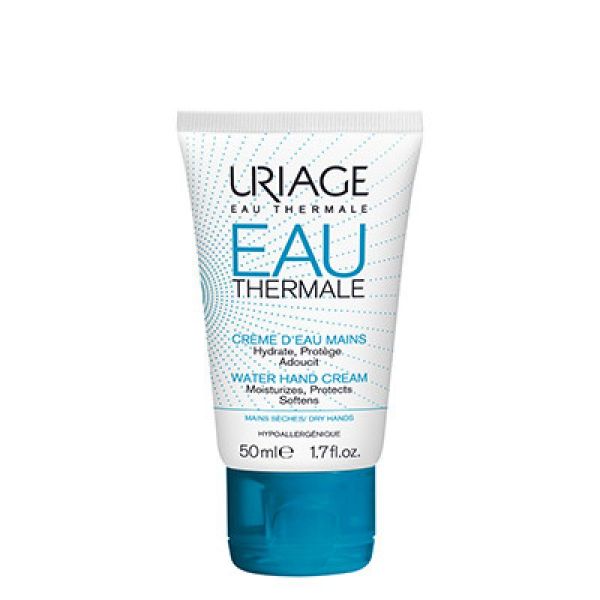 URIAGE Eau Thermale Crème d' Eau Mains 50ml - Hydratante Protectrice - Toutes Peaux