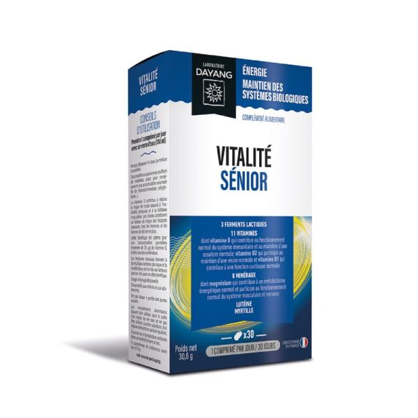 DAYANG VITALITE SENIOR 30 Comprimés - Energie, Maintien des Systèmes Biologiques