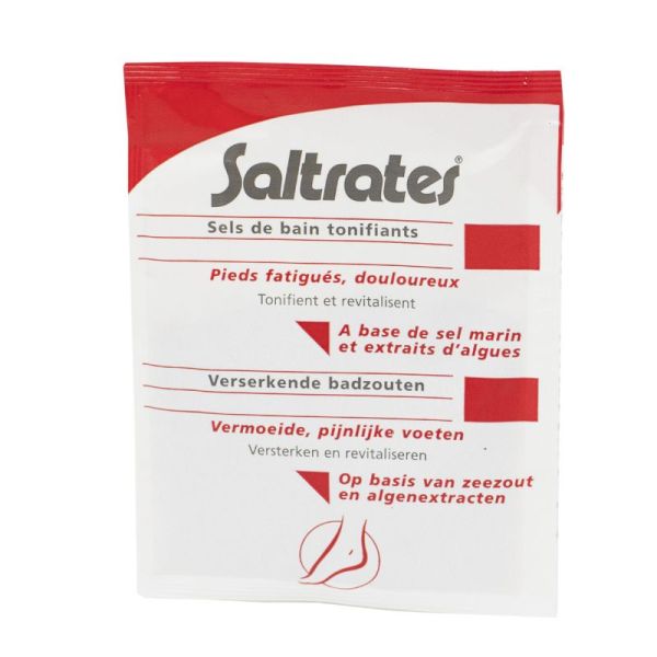 SALTRATES Sels de Bain Tonifiants 10 Sachets de 20g - Pieds Fatigués, Douloureux