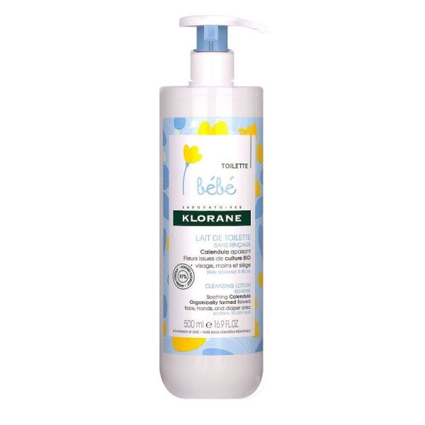 Klorane Bébé lait de toilette sans rinçage 500ml