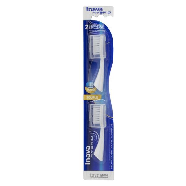 INAVA HYBRID Brossettes Souple Brins 15/100 - Brossette Recharge pour Brosse à Dents INAVA HYBRID