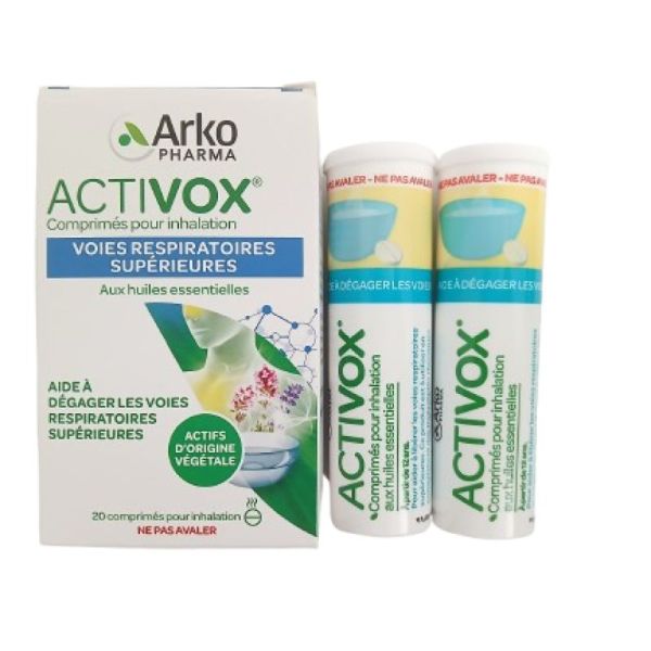 ACTIVOX Comprimés pour Inhalation aux Huiles Essentielles - Aide à dégager les Voies Respiratoires S