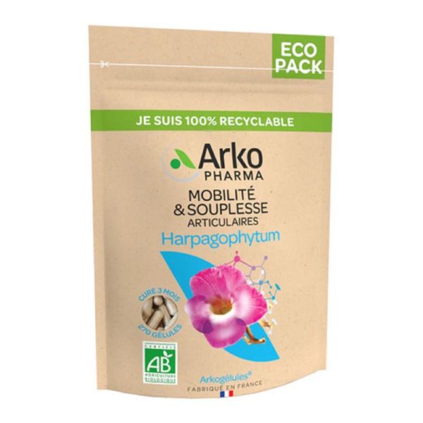 ARKOGELULES BIO Eco Pack Harpagophytum 18mg d' Harpagosides - Sachet/270 - Mobilité et Souplesse Articulaire