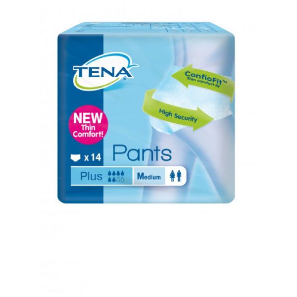 TENA PANTS Plus M (Medium) Tour de Hanches 80 à 110 cm - Slip/Culotte Absorbant Jetable Homme/Femme