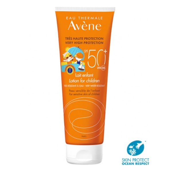 AVENE SOLAIRE - Lait Solaire Enfant SPF50+ Sans Parfum Très Haute Protection - T/250ml