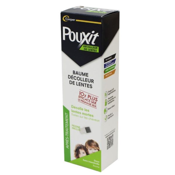 POUXIT Baume Décolleur de Lentes 100g + Peigne - Décolle les Lentes Mortes sur les Cheveux