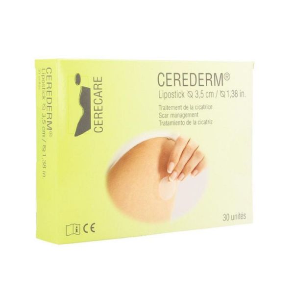 CEREDERM Lipostick Ø 3.5cm Bte/30 - Pansement Siliconé Adhésif