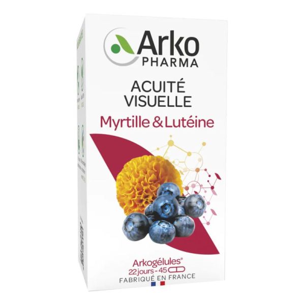 ARKOGELULES Myrtille et Lutéine 6mg de Lutéine - Bte/45 - Acuité Visuelle