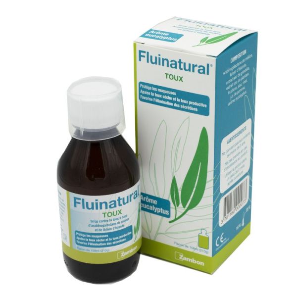 FLUINATURAL TOUX Sirop 158ml - Toux Sèche et Productive - Dès 3 Ans