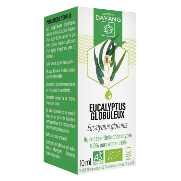 DAYANG BIO Huile Essentielle Chémotypée EUCALYPTUS GLOBULUS 10ml - Eucalyptus globulus