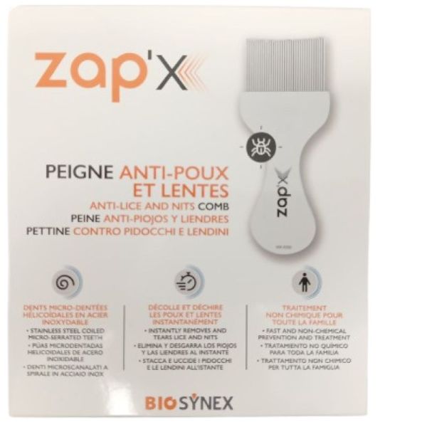 ZAP X VM-X200 - Peigne Spécial Lentes en Métal avec Dents Micro Dentées Hélicoïdales - Bte/1 - VISIO