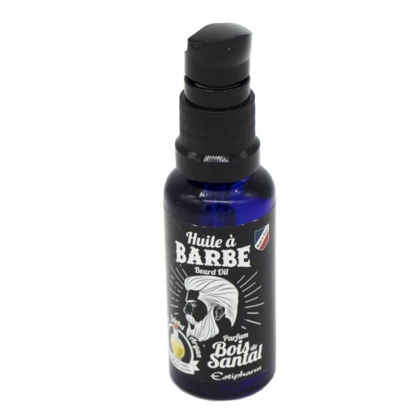 ESTIPHARM Huile à Barbe 30ml - A Base d' Huiles Végétales Pures (Sésame, Jojoba, Argan, Ricin)