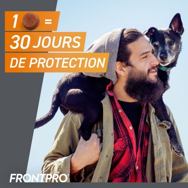 FRONTPRO 28mg chien  4kg à 10 kg antiparasitaire voie orale 3 cp à croquer