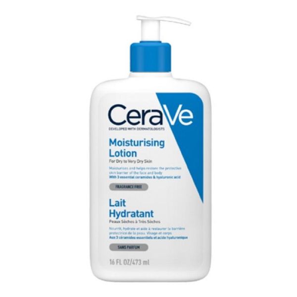 CERAVE Lait Hydratant 473ml - Corps et Visage - Peaux Sèches à très Sèches