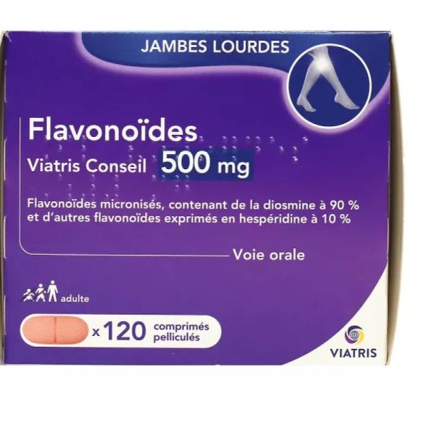 Flavonoïdes Mylan Conseil 500 mg  120 comprimés