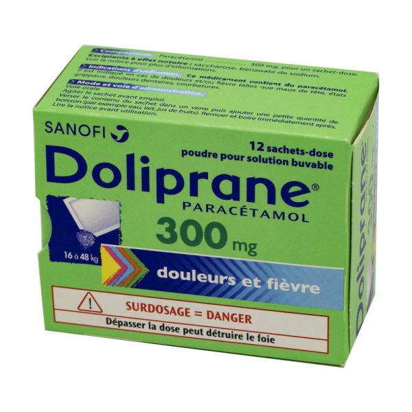 Doliprane 200mg - 12 sachets - Pharmacie en ligne