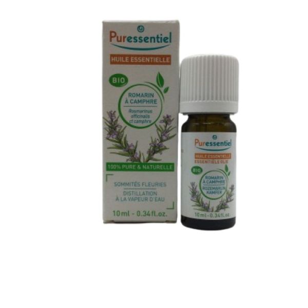 PURESSENTIEL BIO Romarin à Camphre 10ml - Huile Essentielle Rosmarinus officinalis camphoriferum