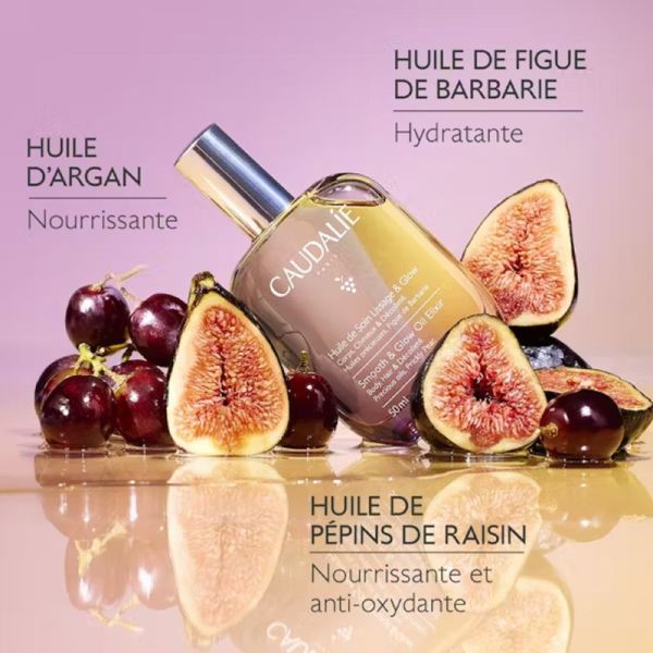 CAUDALIE FIGUE LISSAGE ET GLOW Huile de Soin 100ml - Soin Multi Fonctions Corps, Décolleté, Cheveux