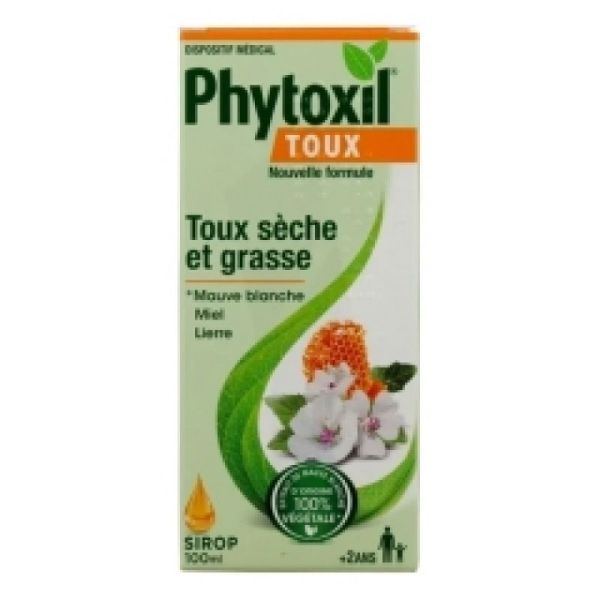 PHYTOXIL 100ml Sirop Toux et Gorge dès 2 Ans - 100% Naturel - Mauve Blanche, Lierre, Miel Nouvelle Formule