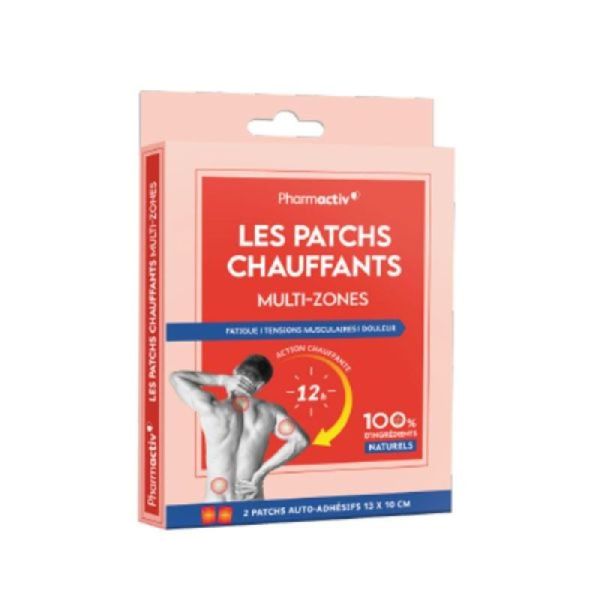 Pharmactiv - Patchs chauffants multi zones - Action chauffante 12 H - 2 patchs