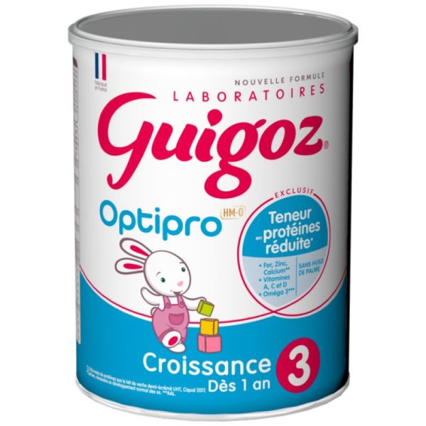 GUIGOZ CROISSANCE 3 - Lot de 2 + 1 OFFERT - 3x 800g - Lait en Poudre pour Nourrissons de 1 à 3 Ans