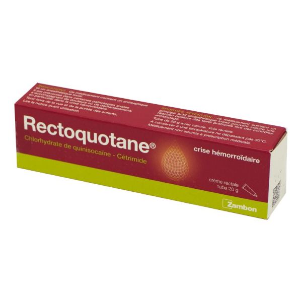 Rectoquotane crème rectale - Tube 20 g avec canule