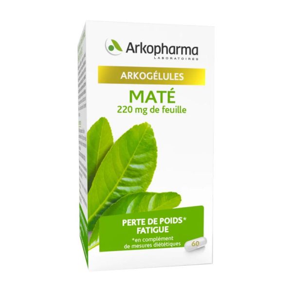 ARKOGELULES Maté 220mg de Feuille Bte/60 - Perte de Poids, Fatigue